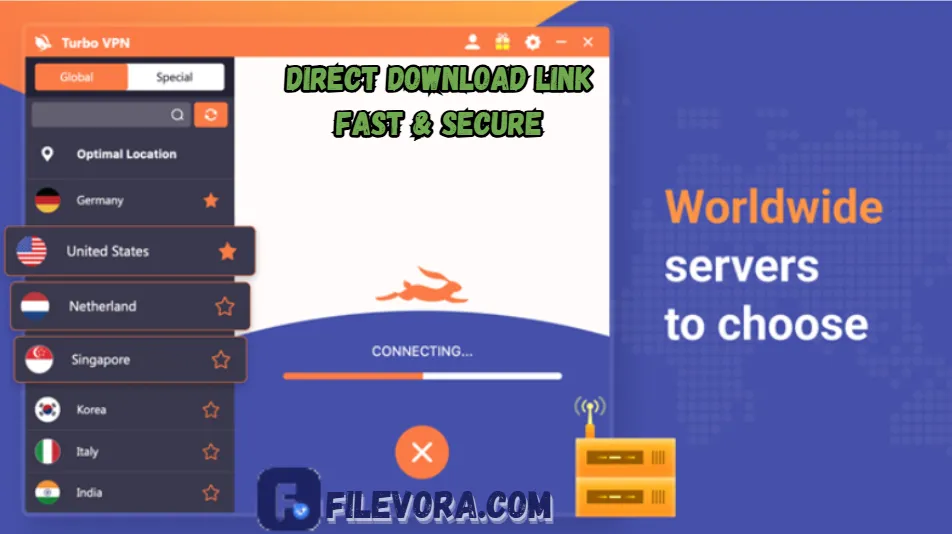 Turbo VPN MOD APK 4.2.9.6 (Unlocked Premium) for 2026 screenshot