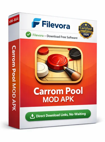 Carrom Pool MOD APK 18.11.0 (Unlimited Coins/Gems) for Android 2026 icon
