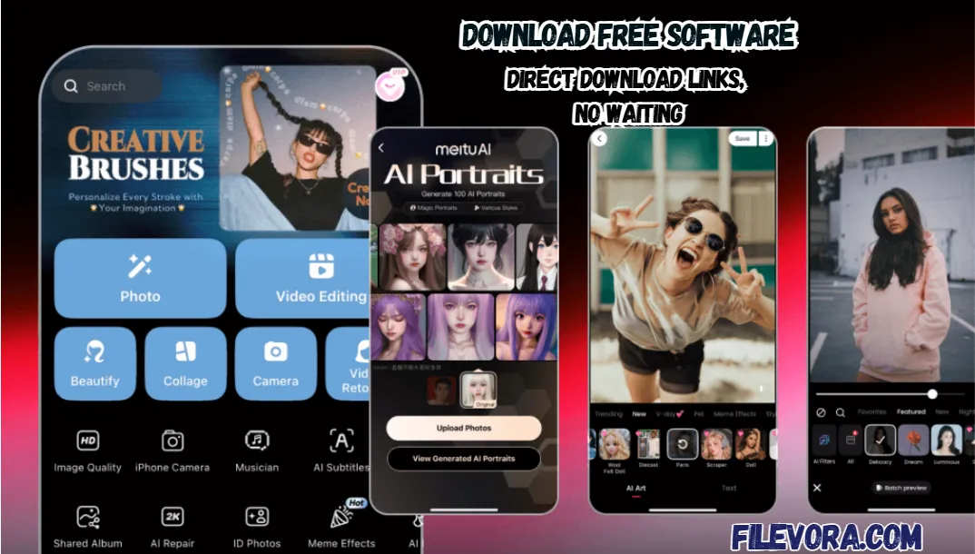 Meitu MOD APK v12.5.0 VIP Unlocked 2026 screenshot