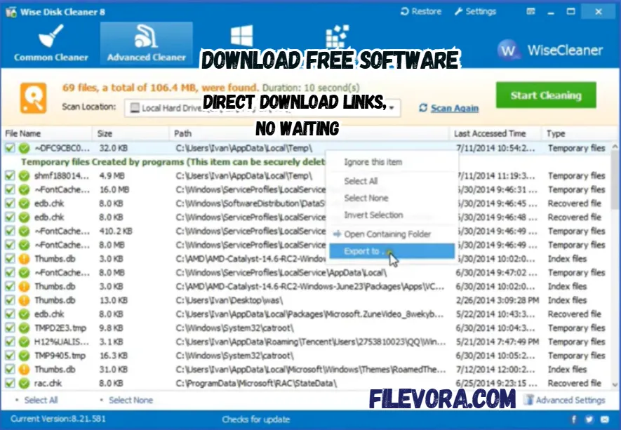  Wise Disk Cleaner 11.3.3 For Windows 2026 screenshot