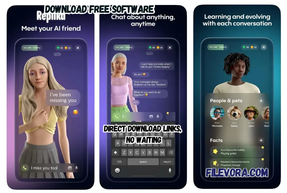 Replika Mod APK V12.6.1 Premium Unlocked 2026 screenshot