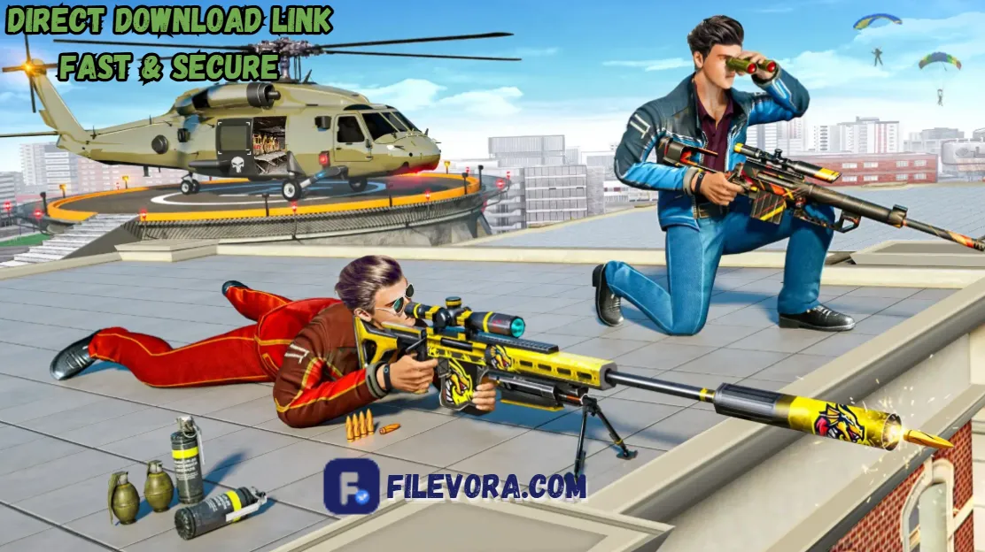 Sniper 3D MOD APK 6.20.0 (Unlimited Money/ Gems) for Android 2026 screenshot
