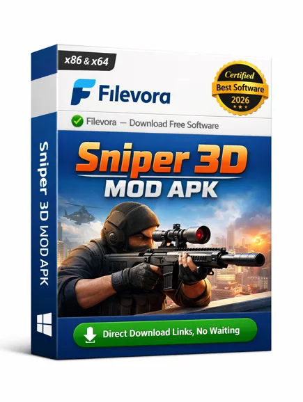 Sniper 3D MOD APK 6.20.0 (Unlimited Money/ Gems) for Android 2026 icon